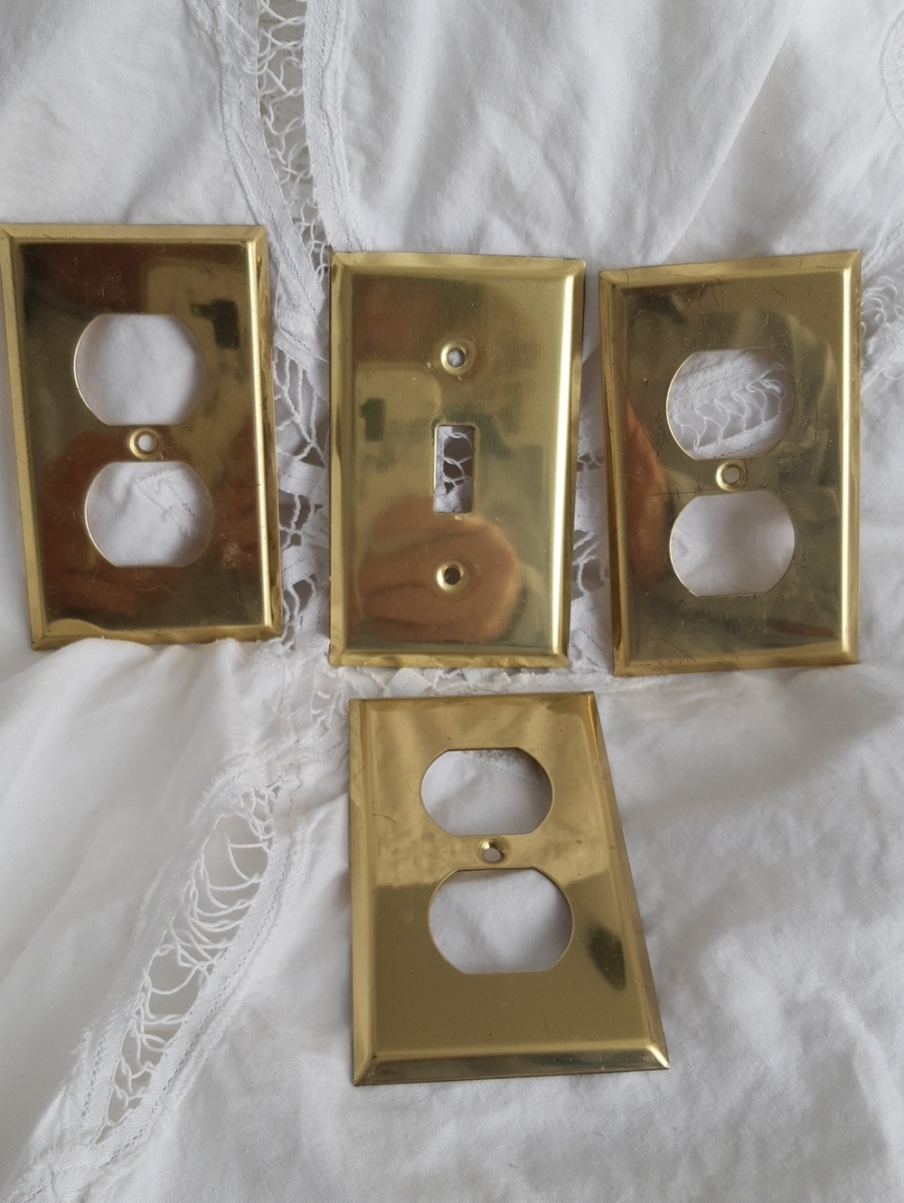 Polished Brass Electrical Outlet and Toggle Cover Plates - Gold Finish